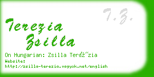 terezia zsilla business card